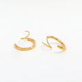 JOOLIM High End 18K Gold Plated Twist Spiral Hoop Earrings Jewelry Stainless Steel Earrings for Women