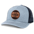 OEM 6 Panel Laser Engraved Custom Blank Dad Hats Golf Sport Cap Gorras Al Por Mayor Leatherette Patches Snap Back Caps for Men