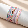 Women's Bohemian Style Custom Bead Bracelet Handmade Geometric Pearl Adjustable Religious Fashion Wholesale Bracelets