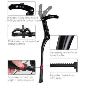 Adjustable Aluminum Alloy Side Support for Mountain Bikes Bicycle Foot Supports Accessories