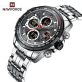 NAVIFORCE 9197S SBGY Sport Watches for Men Luxury Stainless Steel Wrist Watch Male Clock Fashion Wholesale  Wristwatch