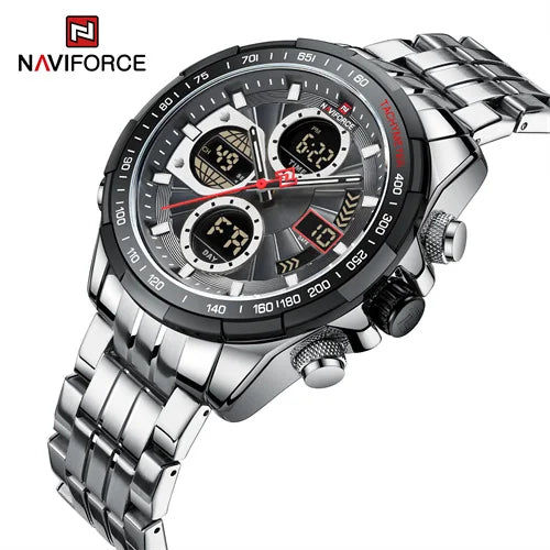 NAVIFORCE 9197S SBGY Sport Watches for Men Luxury Stainless Steel Wrist Watch Male Clock Fashion Wholesale  Wristwatch