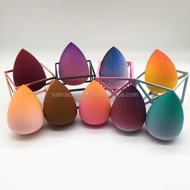 Private Label Hydrophlic Polyurethane Makeup Sponge Expanded Water Washable Customizable Colors Flocked Latex Free Cosmetic Tool MegaBDM