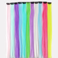 20 Inch Glow Hair Neon Glowing Synthetic Hair Extension Florescent Light Braiding Hair Shining in the Dark
