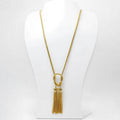 Fashion Stainless Steel Gold Tassel Necklace for Women African Clothing Sweater Chains Charm Pendant Party/Anniversary Gift