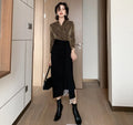 Autumn Arrival Long Sleeve Woman Blouse Leopard Printed 2 Piece Set Women Clothing