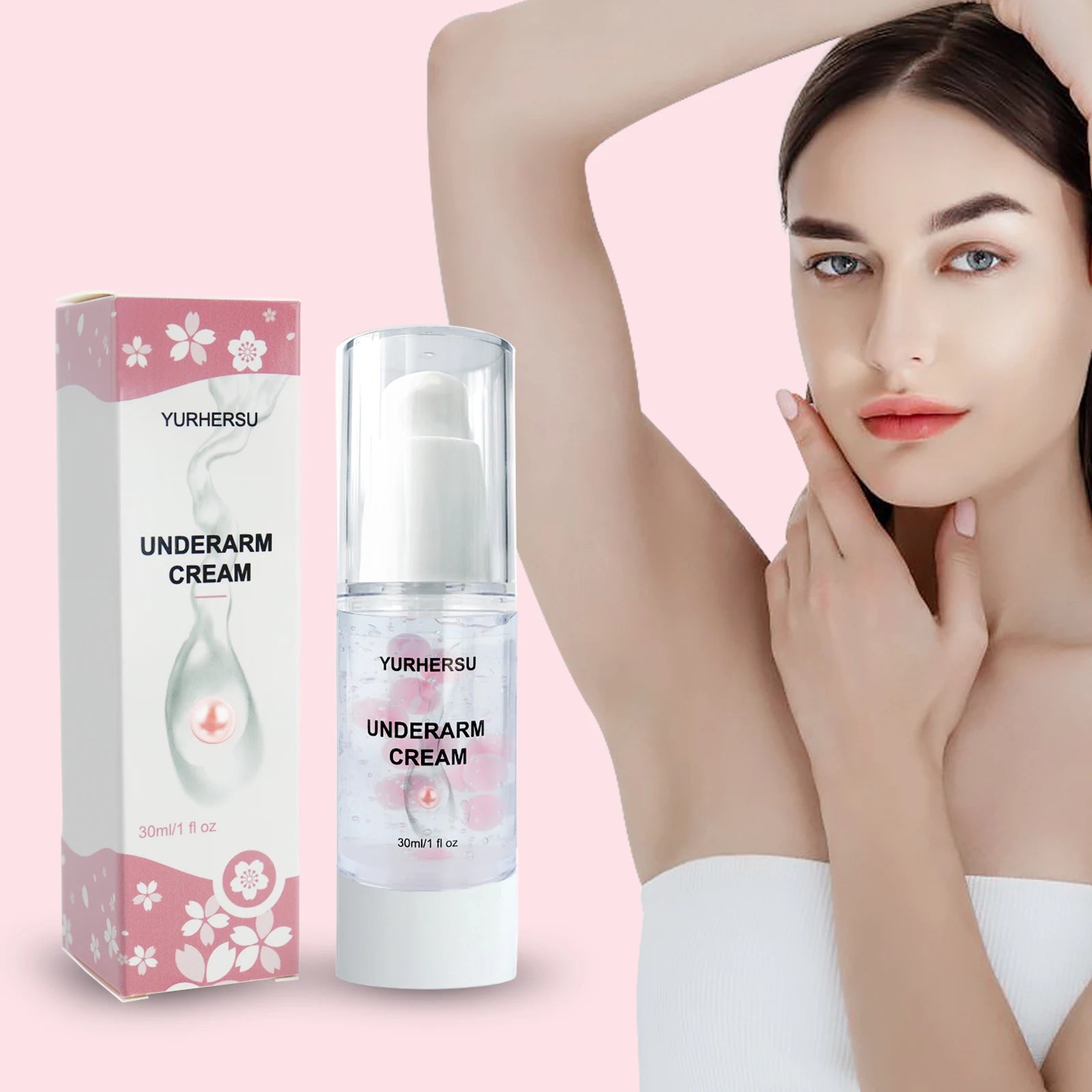 YURHERSU Private Label Whitening Peptides Underarm Cream & Body Lotion 30ml for Women