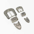 High Quality Customized Fashion Western Buckle 3-piece Belt Pin Buckle Set
