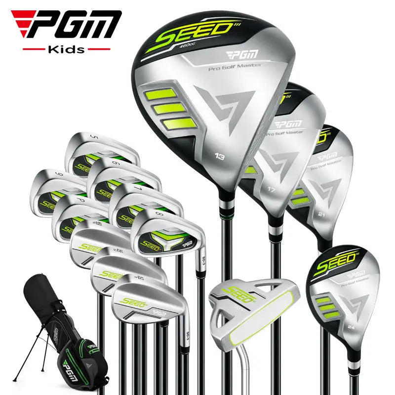 PGM JRTG013 SEED 3 Series Right Handed Children Junior Boys Titanium Alloy Driver Golf Clubs Complete Set with Golf Stand Bag