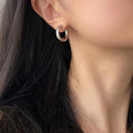 Simple Jewelry 12mm Round Hoop Earring Wedding Gift Geometric Stainless Steel Circle Hoop Earrings for Women