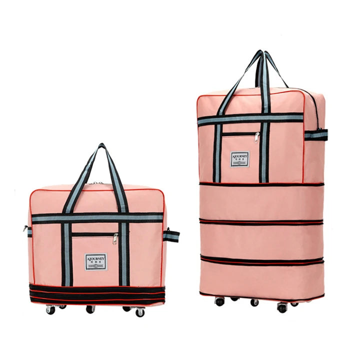 Large Capacity Oxford Material Folding Suitcase Fashion Style Wheel Backpack Universal Wheel Tow Bag Zipper Checked Bag Luggage