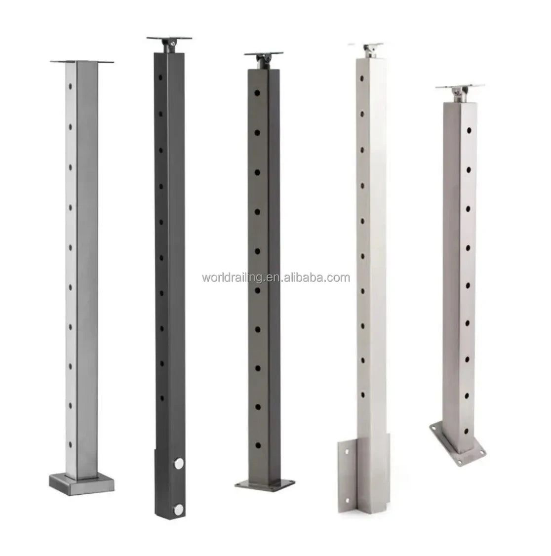 YL METAL Low Maintenance 42" 36" Stainless Aluminium Deck Stair Cable Railing Posts