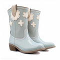Girls Summer Western Cowboy Ankle Boots Leather Design with Non-Slip Flat Bottom and Zip Closure Kids Shoes