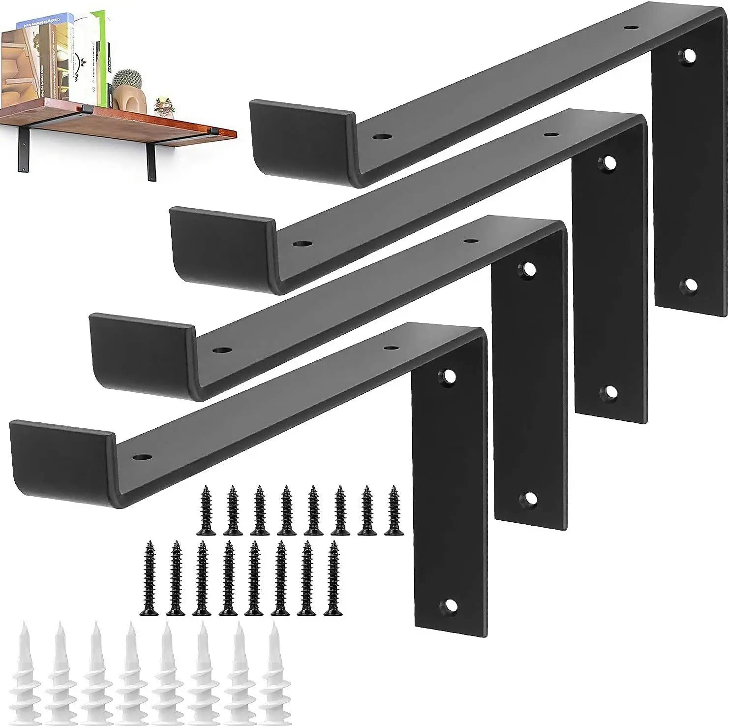 Heavy-Duty Iron Wall Shelf Brackets Steel Material