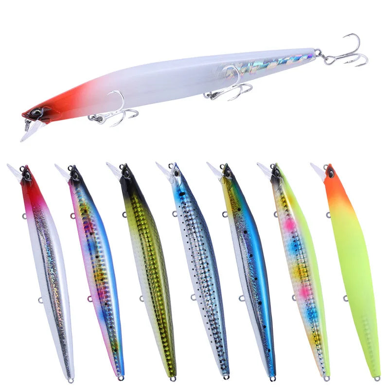 Hot Sale 145mm 23g Lifelike ABS Plastic Fishing Bait 10 Colors Artificial Hard Minnow Lure Floating Swimbait Casting River Metal