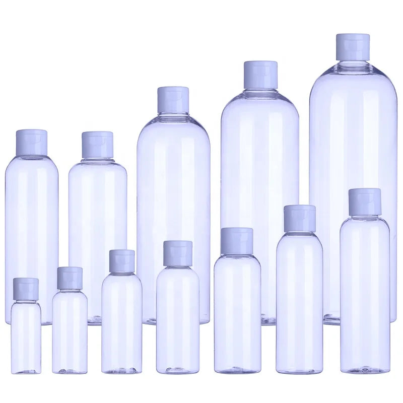 High Quality Lotion PCR Plastic Bottle Transparent 250ml 500ml Plastic Empty Bottle Cosmetic Bottle for Essential Oil