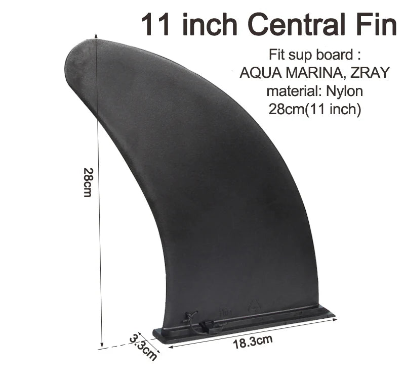11 Inch Super Nylon Stand-Up Paddle Board Surfboard Central Big Fin for Wave Water Surfing Durable Material Accessory for Water