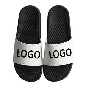 White Men and Women Pvc Sublimation Black Blank Massage Sole Slide Slipper Custom logo Upper Make Your Own Design