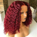 Wholesale Peruvian Bob Wig Ombre 99J P4/27 1b/27 Ginger Orange Short Colored Bob Wigs Human Hair 13x4 Lace Frontal Wigs