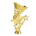Customized  Badminton Shuttlecock with Stars Golden Figurine Sports Trophy Components and Trophy Parts GZ95