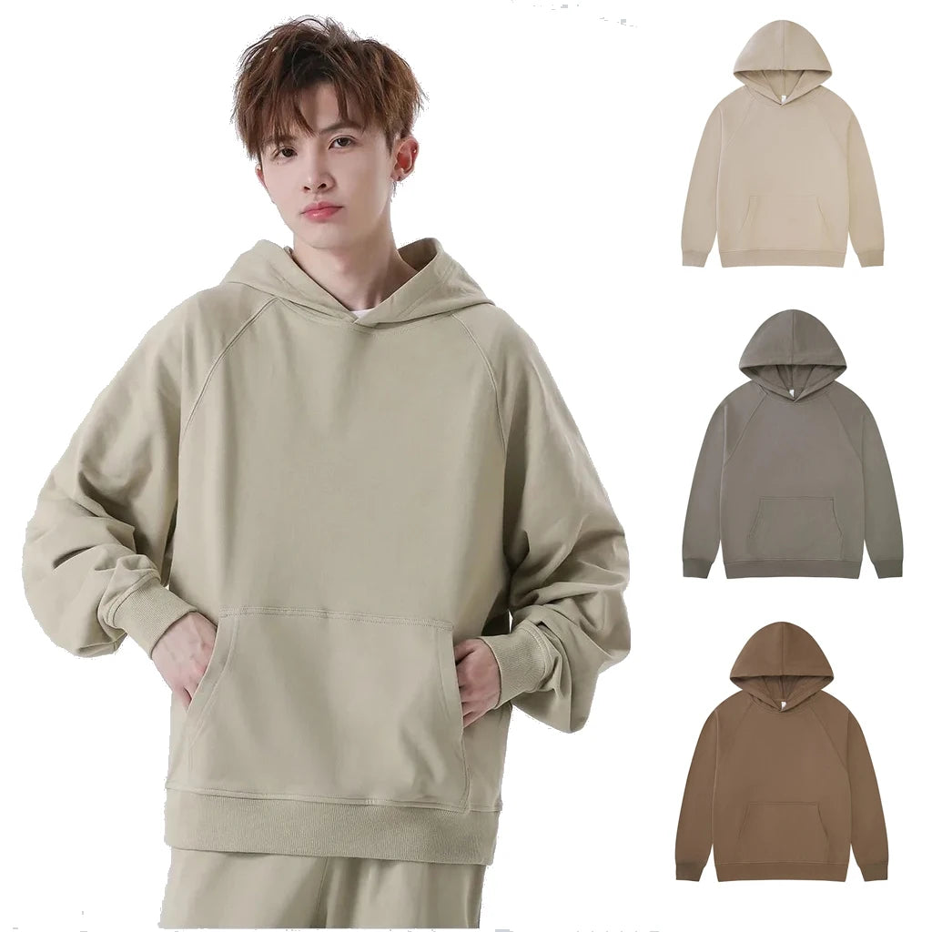 High Quality Custom Logo 350G 100% Cotton Heavyweight Fleece Blank Oversized Plus Size Men'S Hoodies Vetement Homme