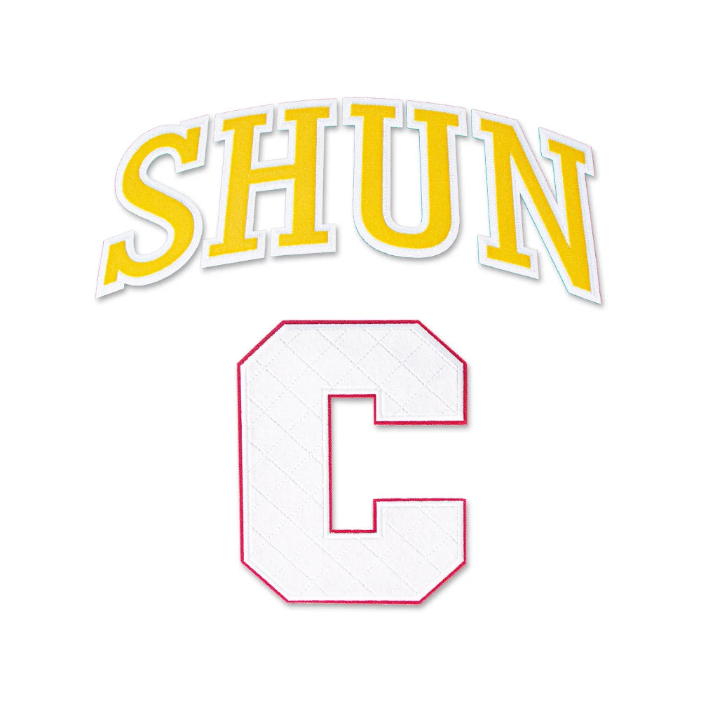 Colorful Rainbow Alphabet Embroidered Shadow Patches Chenille Fabric for Adhesive Ironable Application on Hats or Clothing