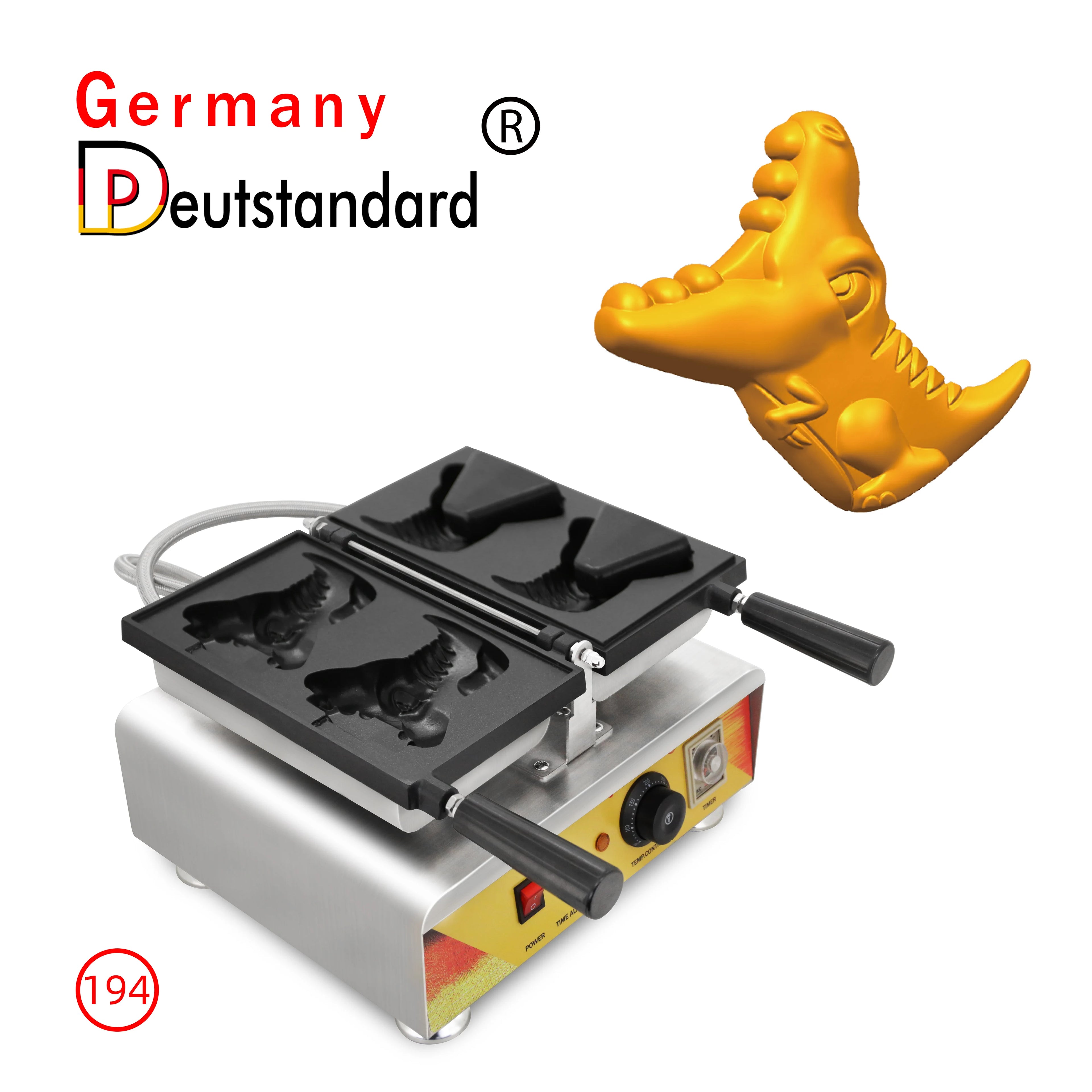 Crocodile Ice Cream Taiyaki Ice Cream Cone Maker Machine Animal Shape Waffle Machine