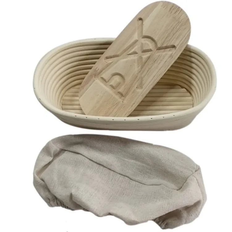 Commercial Bakeware 10 Inch  Banneton Basket Removable Design Inserts Dough Scraper