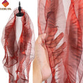 Shimmer Gradient Mermaid Sheer Organza Transparent Bright Wave Single Ruffle Lace Trim 3D Pleated Mesh Lotus Leaf Fabric