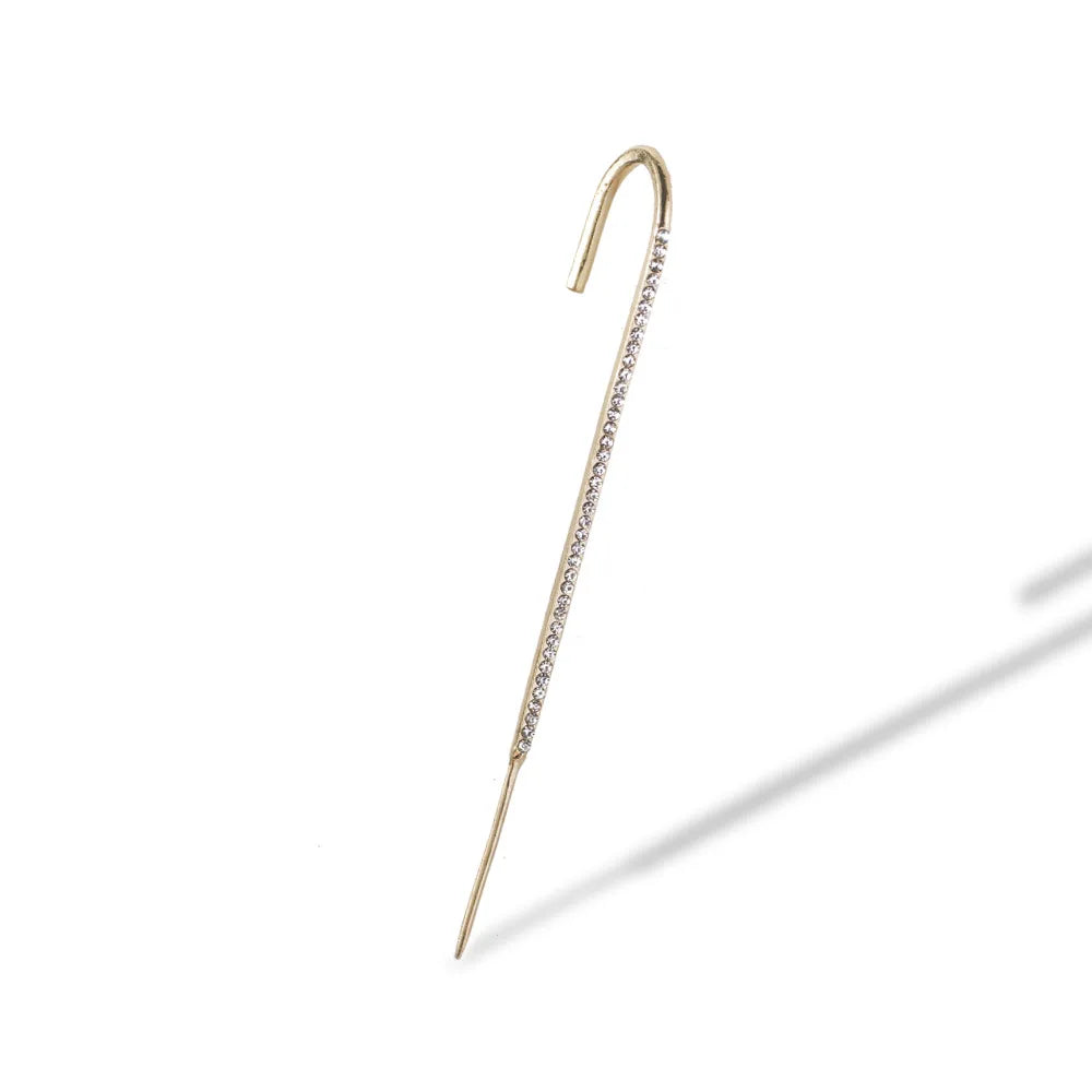 Europe and America Cross Border Popular Earrings Long Ear Bone Pin Ear Clip Pointed Cone Ear Studs Ins Popular Jewelry