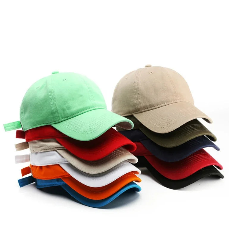 Wholesale Custom Logo Unisex Plain Baseball Cap Blank 6 Panels Caps Custom Running Hat Golf Hats Low MOQ Dad Cap