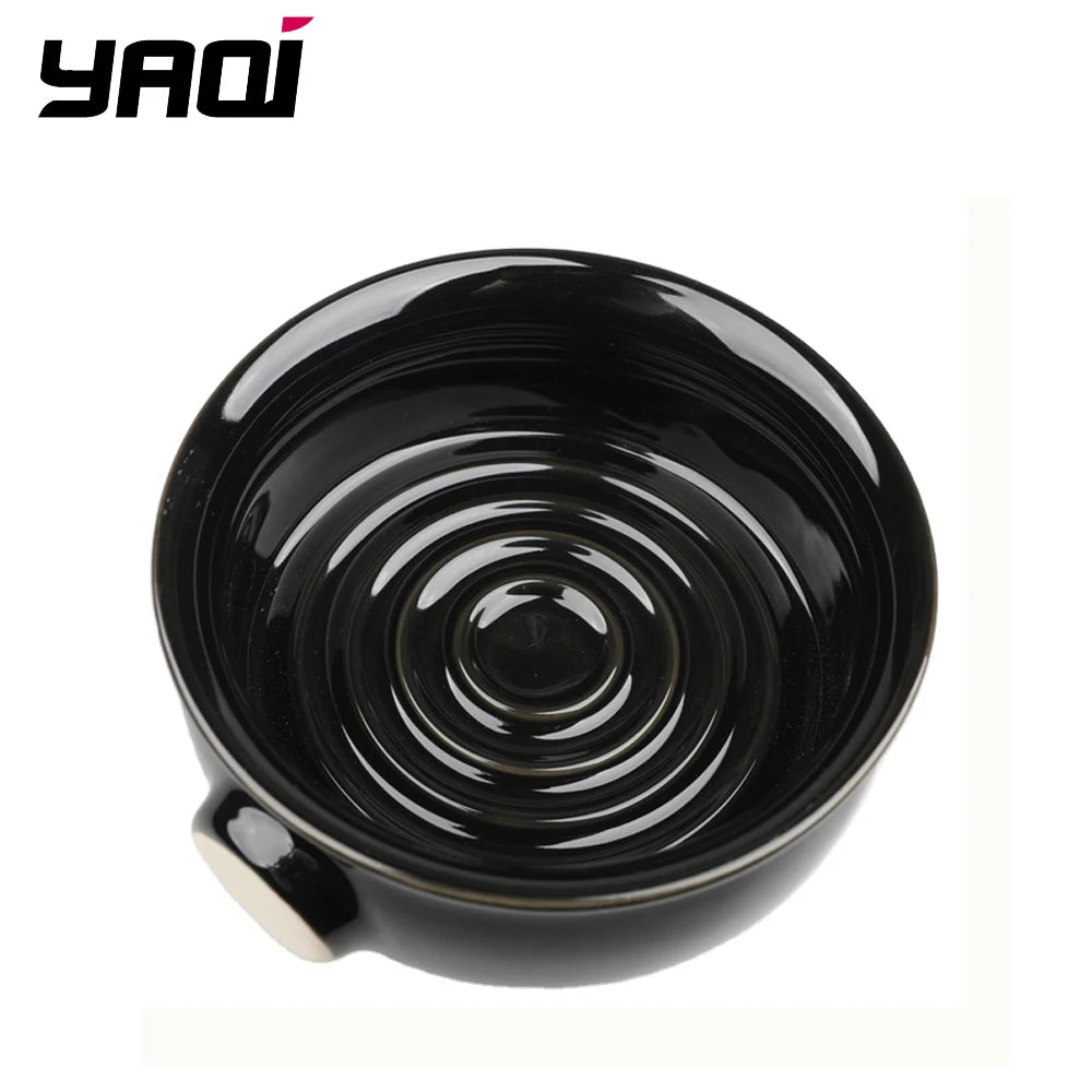 Yaqi Black Shaving Bowl and Brush Set for Men Private Label Acceptable Model CB012