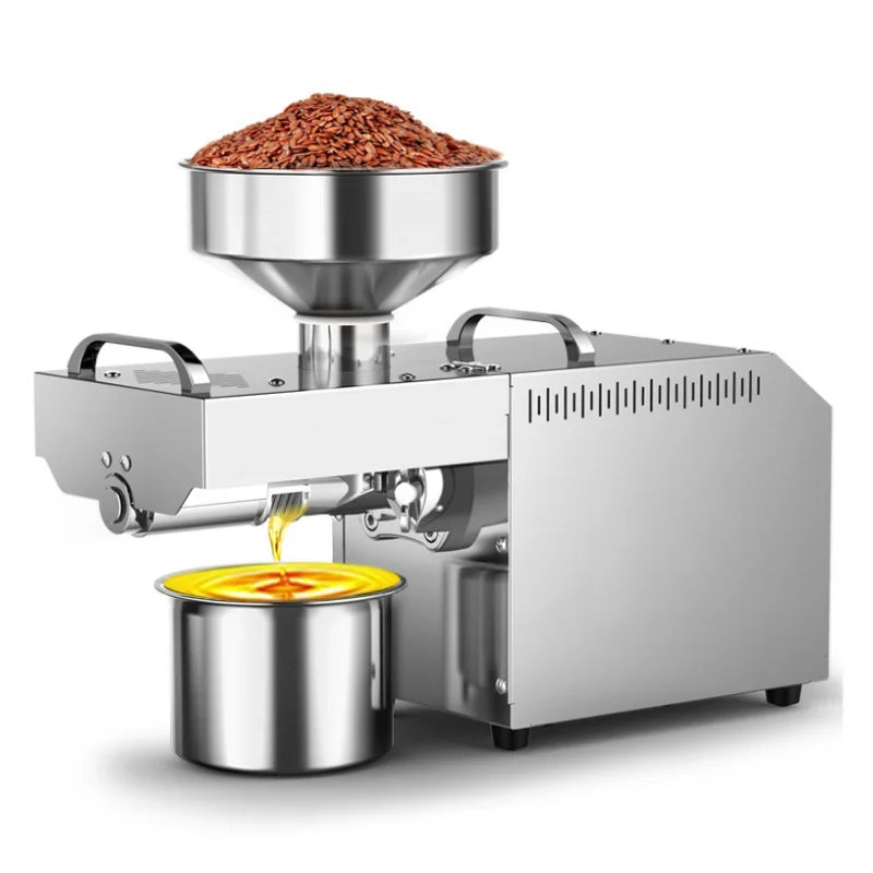 Cold Press Oil Machine 220V Stainless Steel Presser for Nut Seed Home Kitchen Use Easy Clean