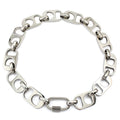 Wholesale Custom Big Chain Sliver Bracelet with Necklace Set 21cm Length