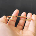 925 Sterling Silver Plain Gold Plated  Minimalist Claw Bangle