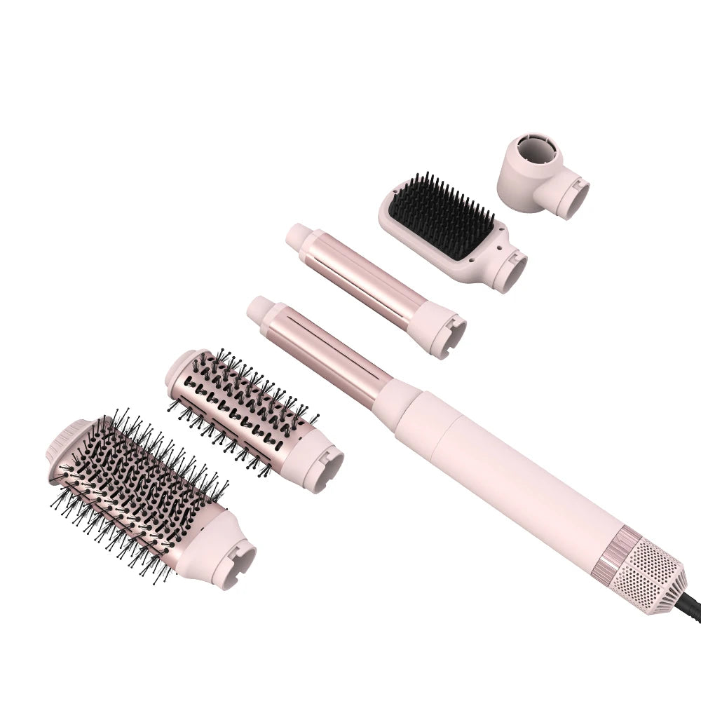 SMET Wholesale 5 in 1 air Hair Dryer Set Thermal Blowout Hair Dryer Wrap One Step Hot air Brush with Interchangeable Head for