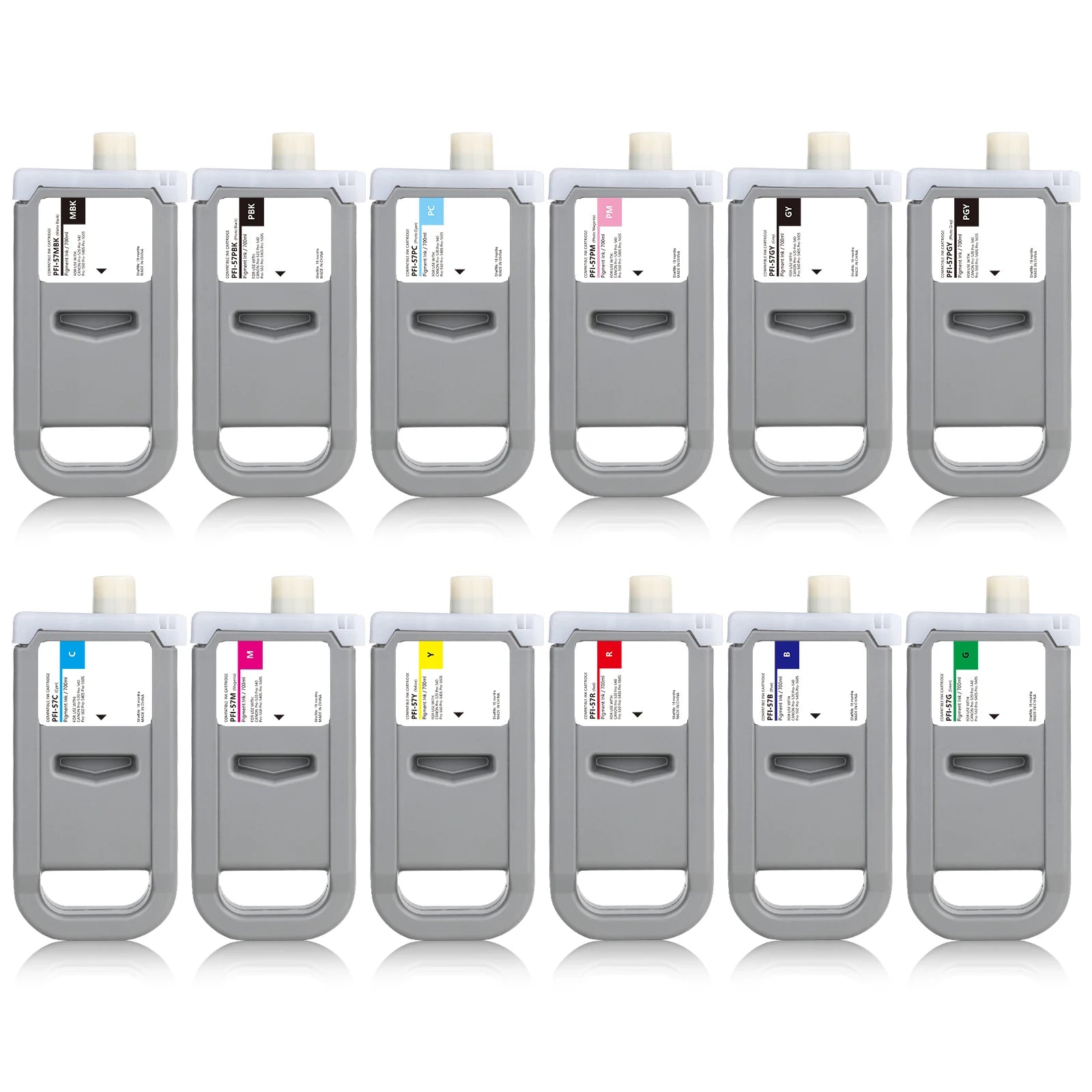 Winnerjet 700ml Compatible FULL Ink Cartridge PFI57 PFI 57 PFI-57 for CANON PRO 560S 540S 520 540 560 Printer