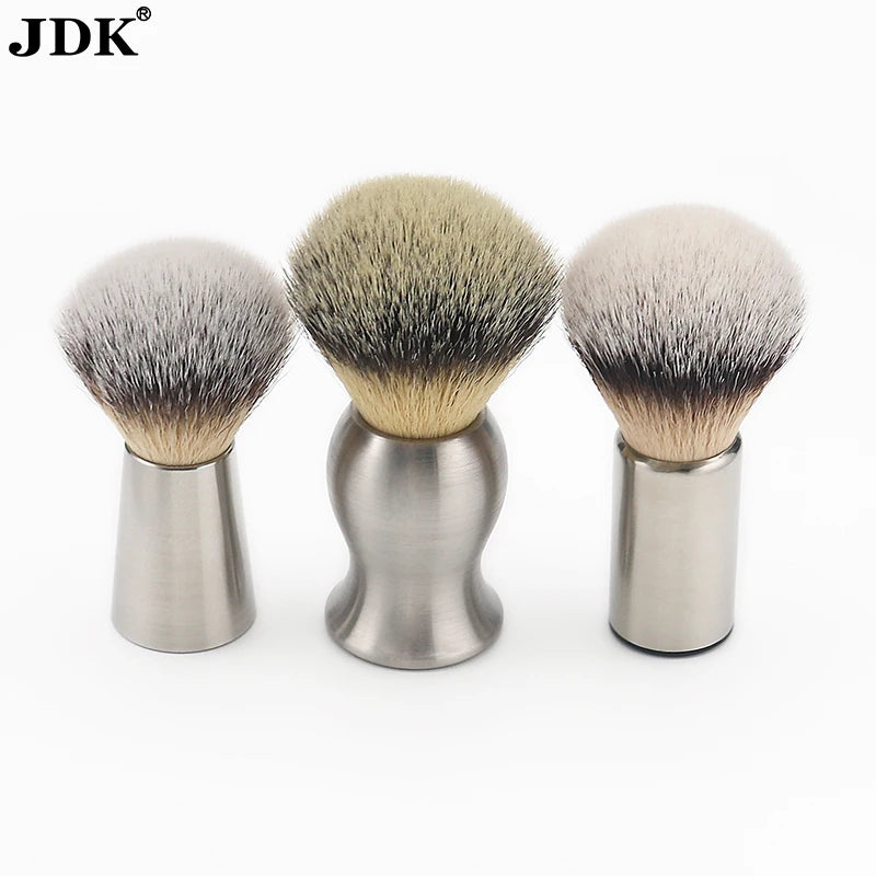 New Desgin 1pc Stainless Steel Shaving Beard Brush Vegan Hair Barber Tools