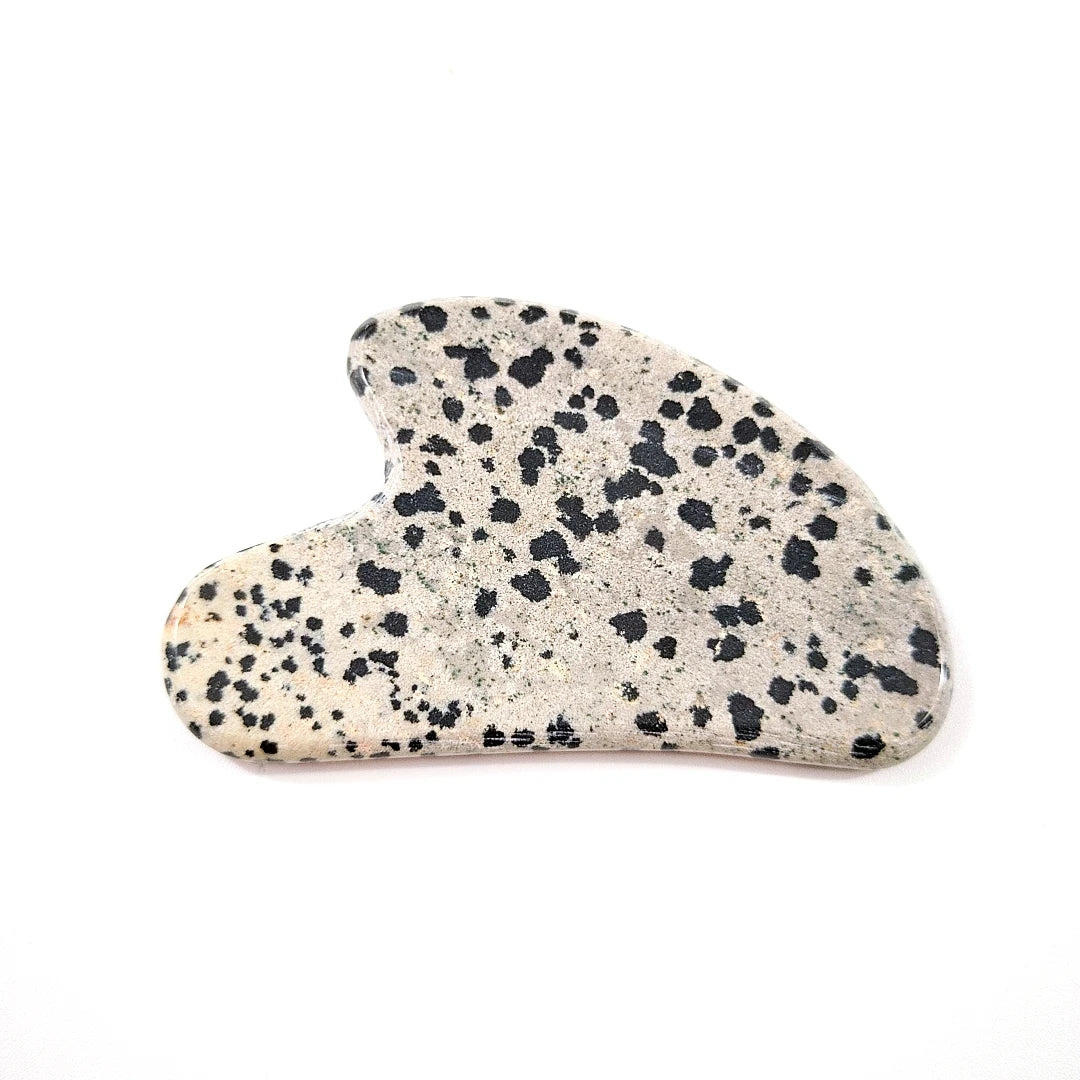 Huiying Top Sale Facial Massage Tool Polished Heart Dalmatian Jasper Gua Sha