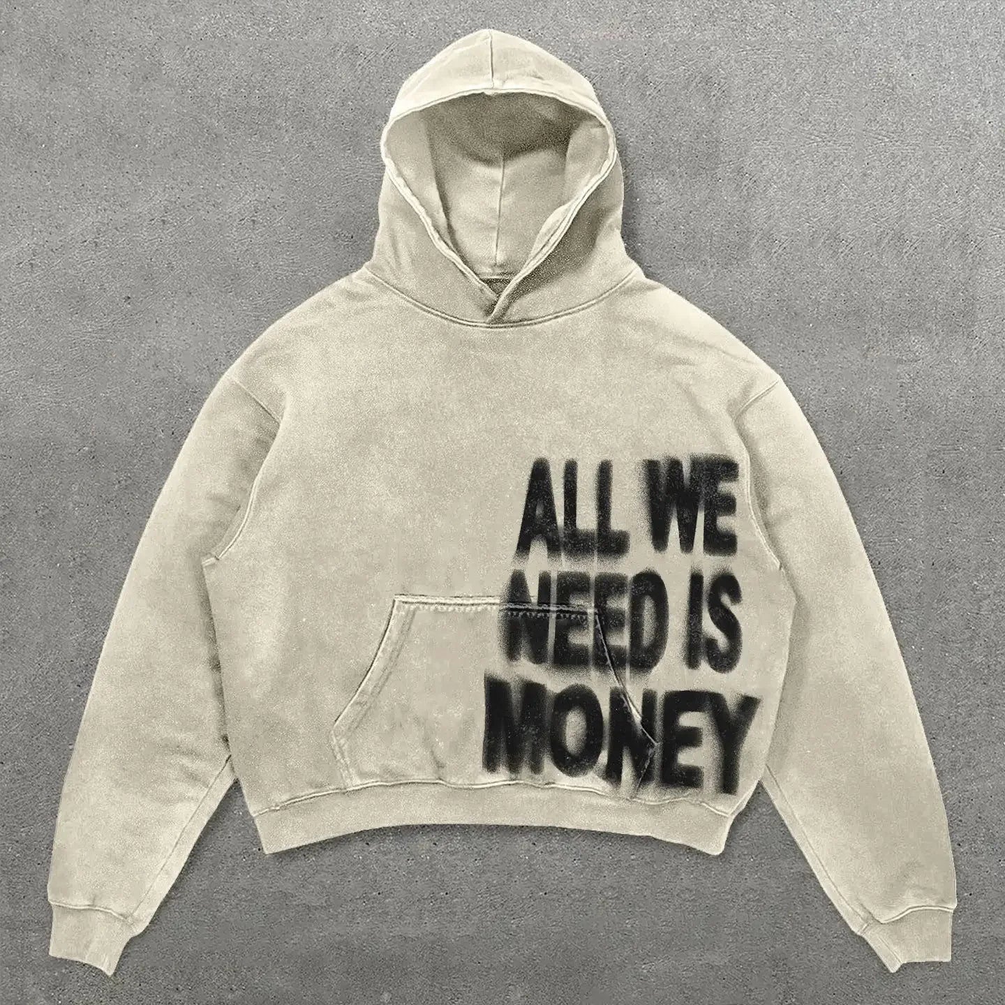 Manufacturer Custom Logo Distressed Embroidery Sun Faded Vintage Hoddie Set Cotton Heavyweight Acid Wash Rhinestone Hoodie