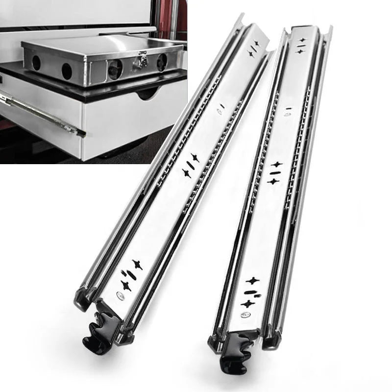 SNEIDA Width 53mm Thickness 19.2mm Full Extension Heavy Duty Locking Drawer Slide Maximum Load 100*200kg