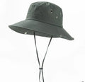 Outdoor Embroidery Logo Camo Fisherman Safari Bucket Hats With String