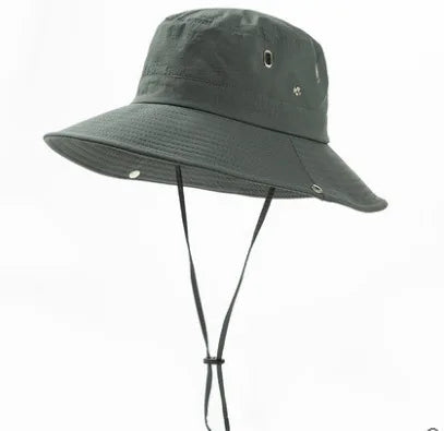 Outdoor Embroidery Logo Camo Fisherman Safari Bucket Hats With String