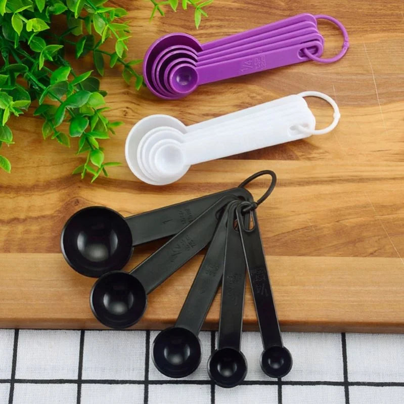 Kitchen Supplies 5pcs Kitchen Accessories Gadgets Measuring Spoon Scoop Silicone Handle Baking Cooking Coffee Measure Tool