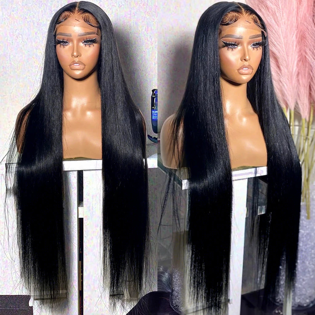 Wholesale HD Lace Front Raw Indian Hair Wig Vendor Pre Plucked Straight 13x4 13x6 Transparent Lace Frontal Human Hair Wigs