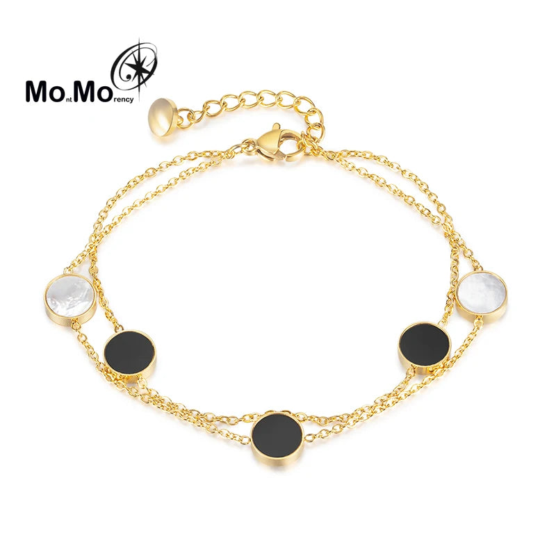 2022 Hot Thick Twisted Cable Chain Bracelets Gold Tone Chunky Rope Bracelets for Women Stainless Steel Bracelet Jewelry