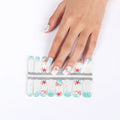 Huizi Nail Supplier Self-Adhesive Nail Art Stickers Glitter Gradient Color Shine Full Wraps Custom Nail Polish Strips