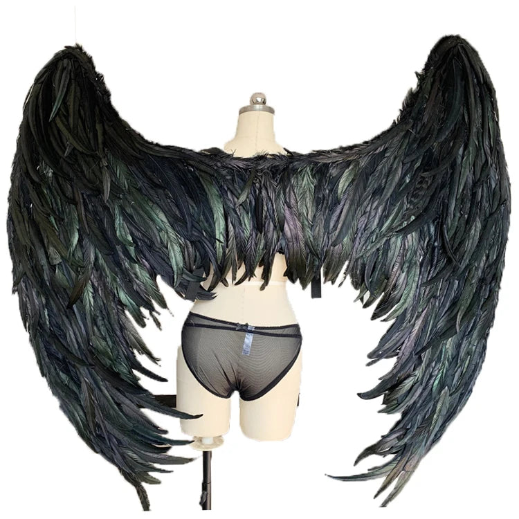 Adult Large Big Devil Black Feather Angel Wing Wholesale