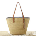 Summer Fashion Lady Style Paper Straw Handbag with ZIP Closure Two Handles-Portable Underarm Bag for Holidays