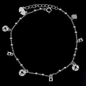 Semi Mount 3*3mm Sterling Silver Anklets Empty Blank Support Claws Setting S925 Mountain Base Holder Without Stone Inlay for DIY